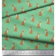 thumbnail image 3 of Soimoi Green Cotton Duck Fabric Cats Geometric Decor Fabric Printed Yard 44 Inch Wide, 3 of 3