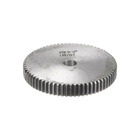 

Uxcell Straight Spur Gear 10mm Inner Diameter 70T 1 Module 45# Steel Motor Gear
