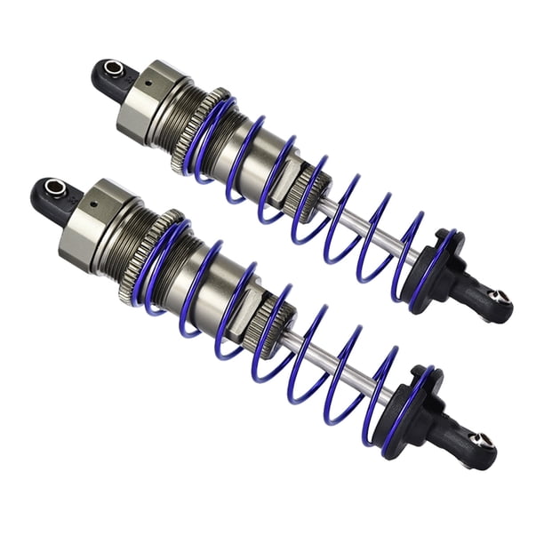M Buder 2pcs Amortiguador de Metal Damper para 1/10 RC Car Spare Parts Accesorio, Resorte Púrpura, Longitud 105mm / 4.13 inches, Alta Resistencia y Duradero, Juguetes de Control Remoto