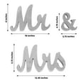thumbnail image 3 of Efavormart Silver Glittered Wooden "Mr & Mrs" Freestanding Letter Photo Props, Rustic Glam Wedding Table Display Signs, 3 of 5