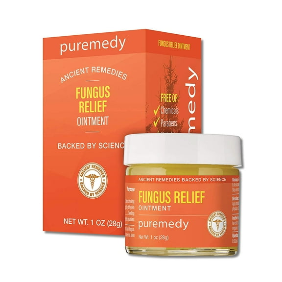 Puremedy Fungus Relief Ointment, Homeopathic All Natural Salve Relieves Symptoms Of Skin Fungus, Nail Fungus, Athlete's Foot, Baby Ringworm, 1 oz. (Pack of 1)