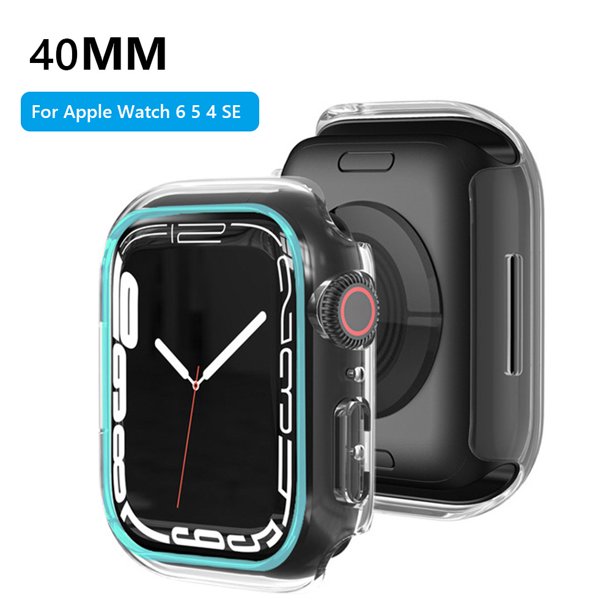 Cubierta protectora de reloj con marco luminoso de carcasa dura para iWatch 6 5 4 SE 40mm/44mm JShteea El nuevo