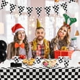 thumbnail image 2 of 1 Set Checkered Flag Plates and Napkins Party Supplies Checkered Party Table Decorations, 2 of 6