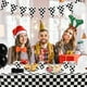 thumbnail image 3 of 1 juego de platos y servilletas con bandera a cuadros, suministros para fiestas, decoraciones de mesa para fiestas a cuadros, 3 of 7