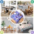 thumbnail image 4 of Purple Butterfly Flower Pattern Square Tablecloth,Waterproof Square Table Cover,Wipeable Spillproof Washable Table Cover for Home Kitchen Party Decor 52"x52"(132x132cm), 4 of 6