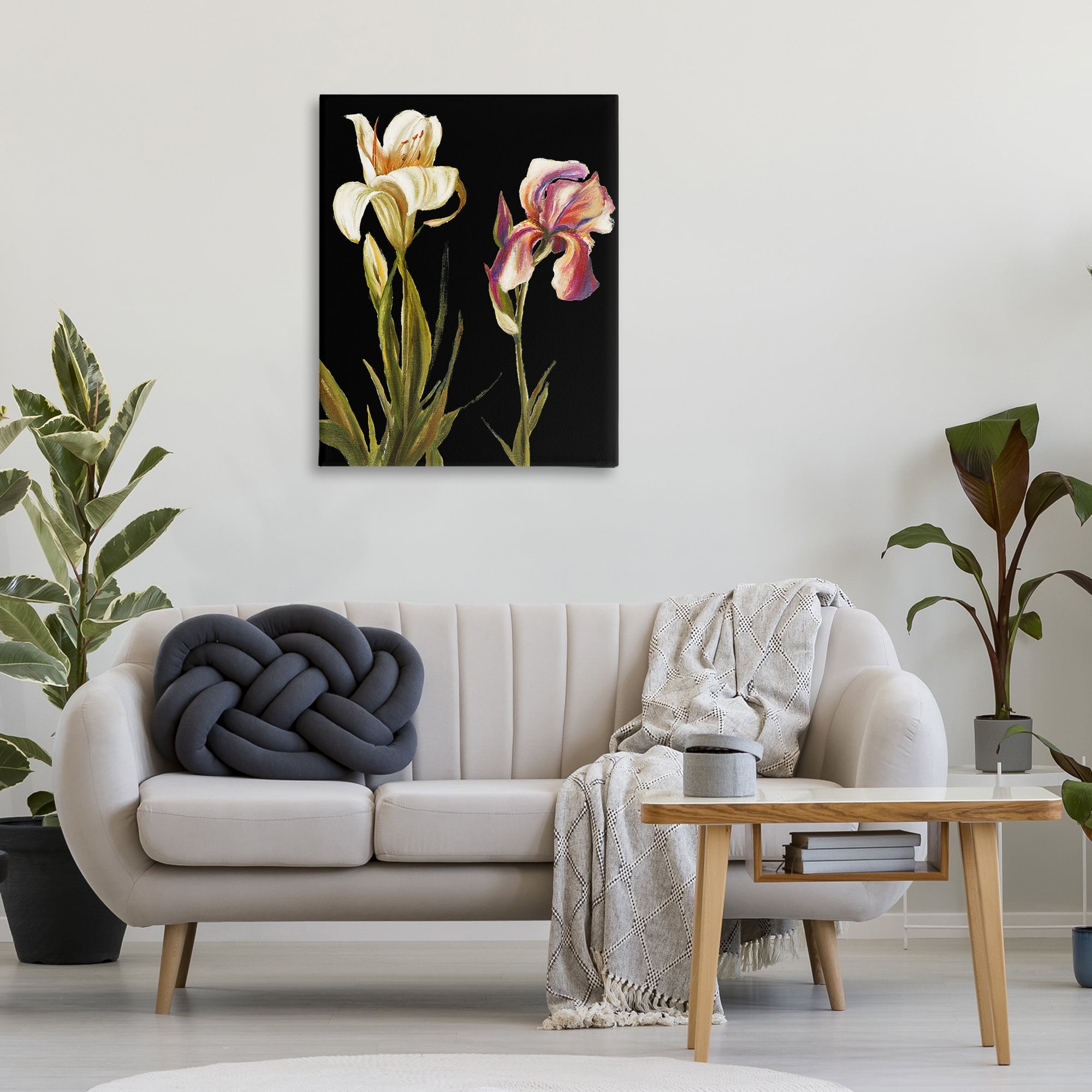 Stupell Industries Alluring Iris Blooms Botanical & Floral Painting Gallery Wrapped Canvas Art Print Wall Art, 30 x 40