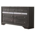 thumbnail image 3 of Gray and Silver Wood 3pc Queen Size Set with Jewelry Storage Drawers, 3 of 5