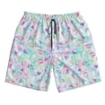 thumbnail image 2 of Honeii's Sequins Print Men's Casual Shorts with Drawstring，Swim Trunks Quick Dry Beach Shorts, 2 of 5