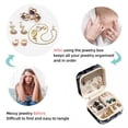 thumbnail image 4 of Wolf Travel Portable Decorative Box - Square Jewelry Storage and Organizer Box for Rings, Earrings, Necklaces, and Bracelets - Suitable for Girls and Women - Necklace Organizer Box, 4 of 6