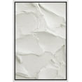 thumbnail image 2 of PixonSign Framed Wall Art White Brush Stroke Plaster Pattern Abstract Shape Paintings Minimalism Modern Art Decoration Contemporary Canvas Prints Fine Art Cool for Rooms - 24"x36" White, 2 of 5