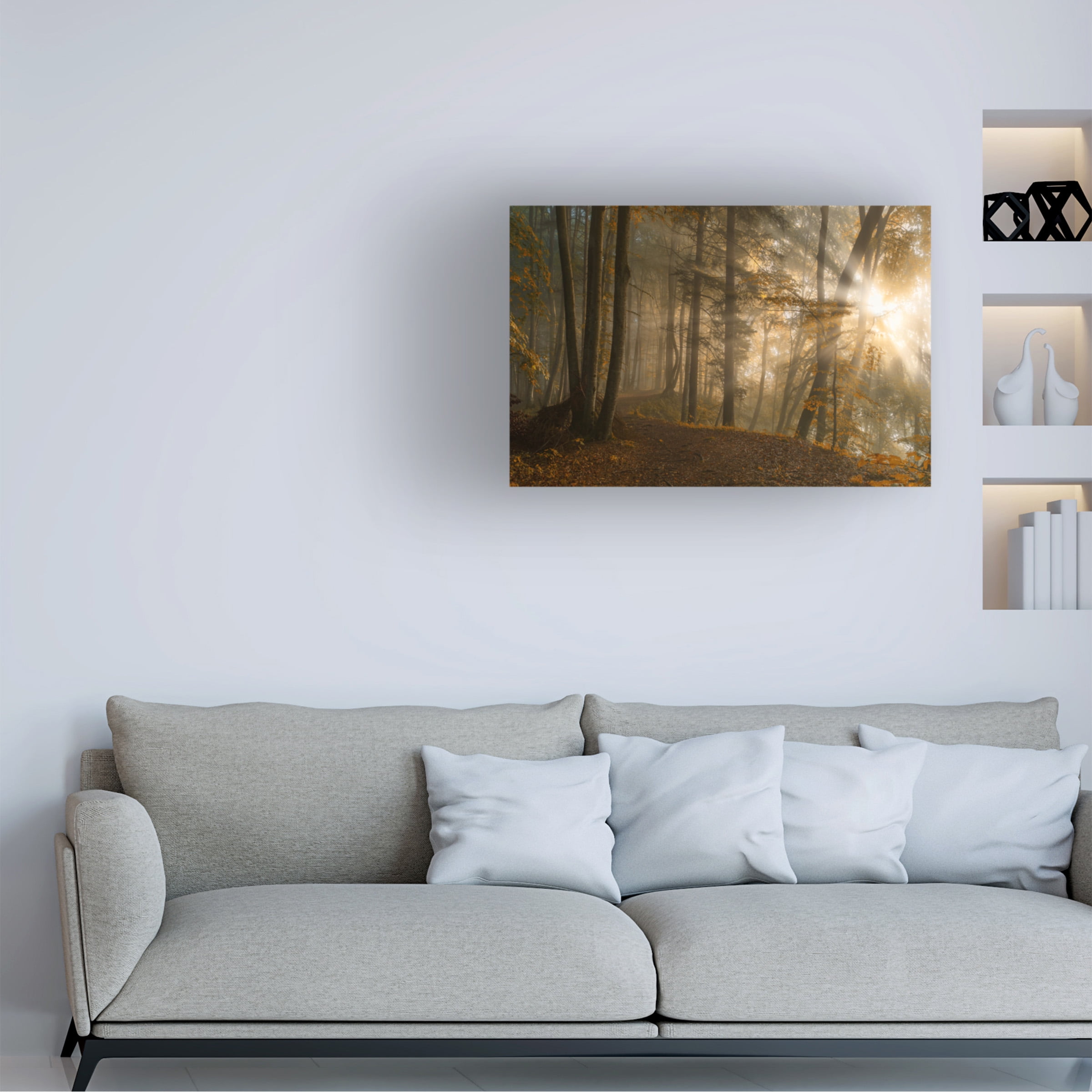 Norbert Maier 'Forest Light' Canvas Art