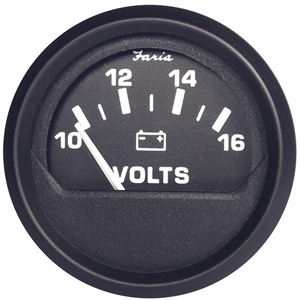 12-32 VDC - 2 Faria 13815 Chesapeake Stainless Steel Digital Hourmeter White