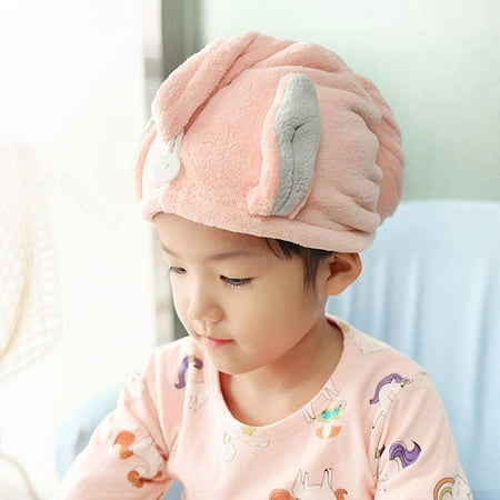 LuoJiuheng Hair Towels Shower Caps Towels for Wiping Child's Hair Absorbent  Towels Children's Dry Hair Hat with Button (Pink) | Walmart Canada