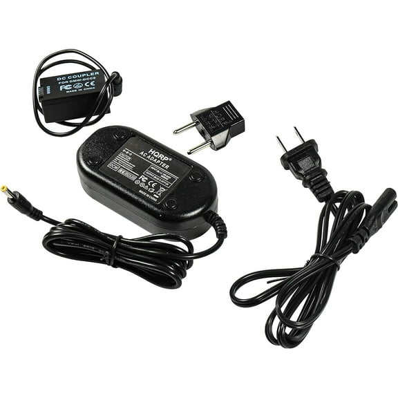 HQRP Kit AC Power Adapter and DC Coupler compatible with Panasonic Lumix DMC-FZ40 DMC-FZ45 DMC-FZ48 DMC-FZ47 DMC-FZ70 Digital Camera