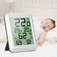 thumbnail image 5 of Mini termómetro higrómetro, monitor de temperatura y medidor de humedad, termómetro digital LCD para interiores, termómetro higrómetro °C/°F, con soporte trasero, para oficina en casa kaili Sencillez, 5 of 5