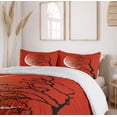 thumbnail image 6 of Ambesonne Nature Duvet Cover Sets, Digital Scene Tree Moon, 2-King, Red Black White, 6 of 7