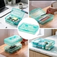 thumbnail image 5 of Lzobxe Plastic Pencil Box Extra Large Capacity, Clear Light Green, 5 of 9