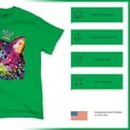thumbnail image 4 of Tee Hunt Cute Thinking Crowned Cat T-Shirt Dean Russo Colorful Kitte Men's Tee, Green, 3X-Large, 4 of 5