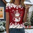 thumbnail image 6 of Drie Womens Summer Tops T Shirts Business Casual Dressy Spring Fashion Outfits Cute Trendy Clothes Christmas T Shirts for Women Graphic Red,L, 6 of 7