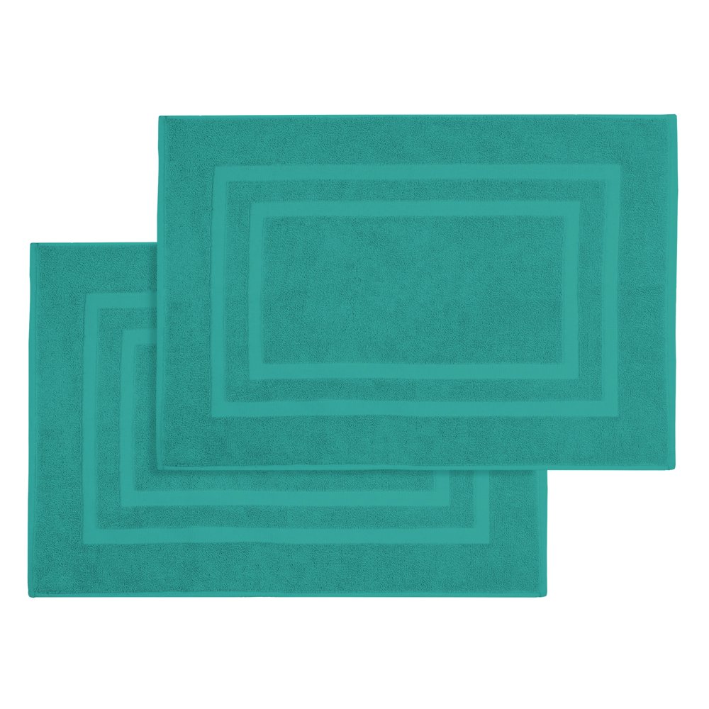 Premium 2 Pieces Towel Bath Mat/Rug Set size 20" x 31.5" Color Teal
