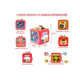 thumbnail image 4 of Cubo Didáctico Juguete Montessori Educativo 6 En 1 Para Bebé Xtellar Rojo, 4 of 4