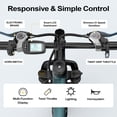 thumbnail image 4 of 26" Electric Bike for Adults, 748W Peak Brushless Motor, 36V 13Ah 468Wh Battery, 22MPH Max Speed, Up to 40 Miles, 21-Speed Drivetrain, Front Fork Suspension, NFC Unlock, 4 of 8