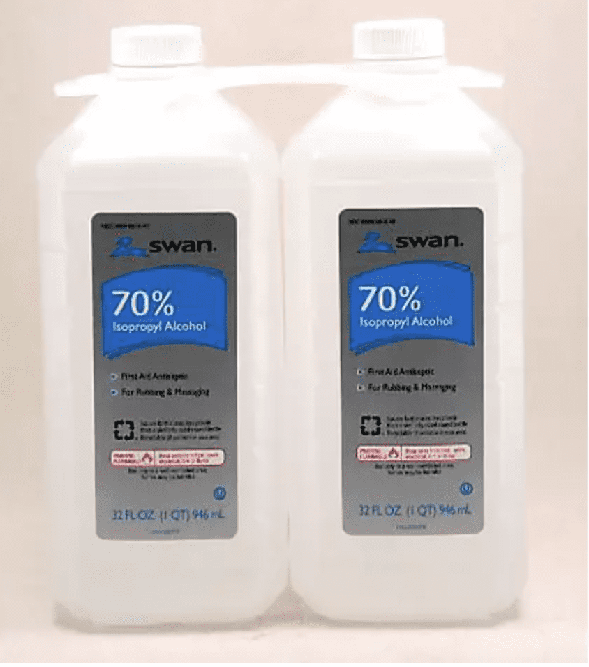 Swan 70 Rubbing Alcohol 4 ct. 34 oz.,
