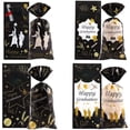 thumbnail image 2 of 50 Pcs 4 Different Patterns Of Graduation Season Gift Bags Candy Bags Opp Glod Wires Bags, 2 of 6