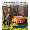 thumbnail image 6 of GIMMYFIVE 26-Inch Heavy Duty Push Lawn Sweeper, 7 Cu. ft. Leaf & Grass Collector, 4 Brushes, Steel, 6 of 7