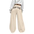 thumbnail image 3 of New York Graphic Baggy Sweatpants Trendy Wide Leg Y2k Bow Sweatpants Elastic Waist Drawstring Comfort Sweat Pants for Women, 3 of 8