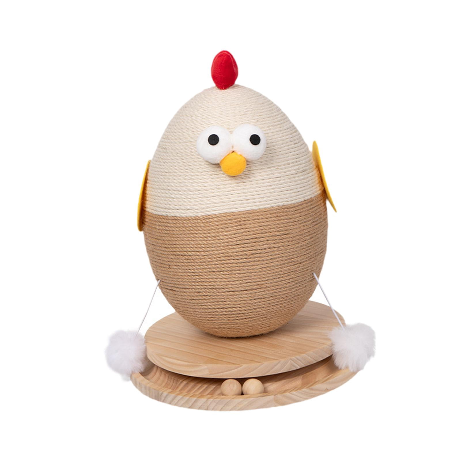 oshhni Chick Shape Sisal Cat Scratcher Pet Supplies for Indoor Cats Interactive Toy