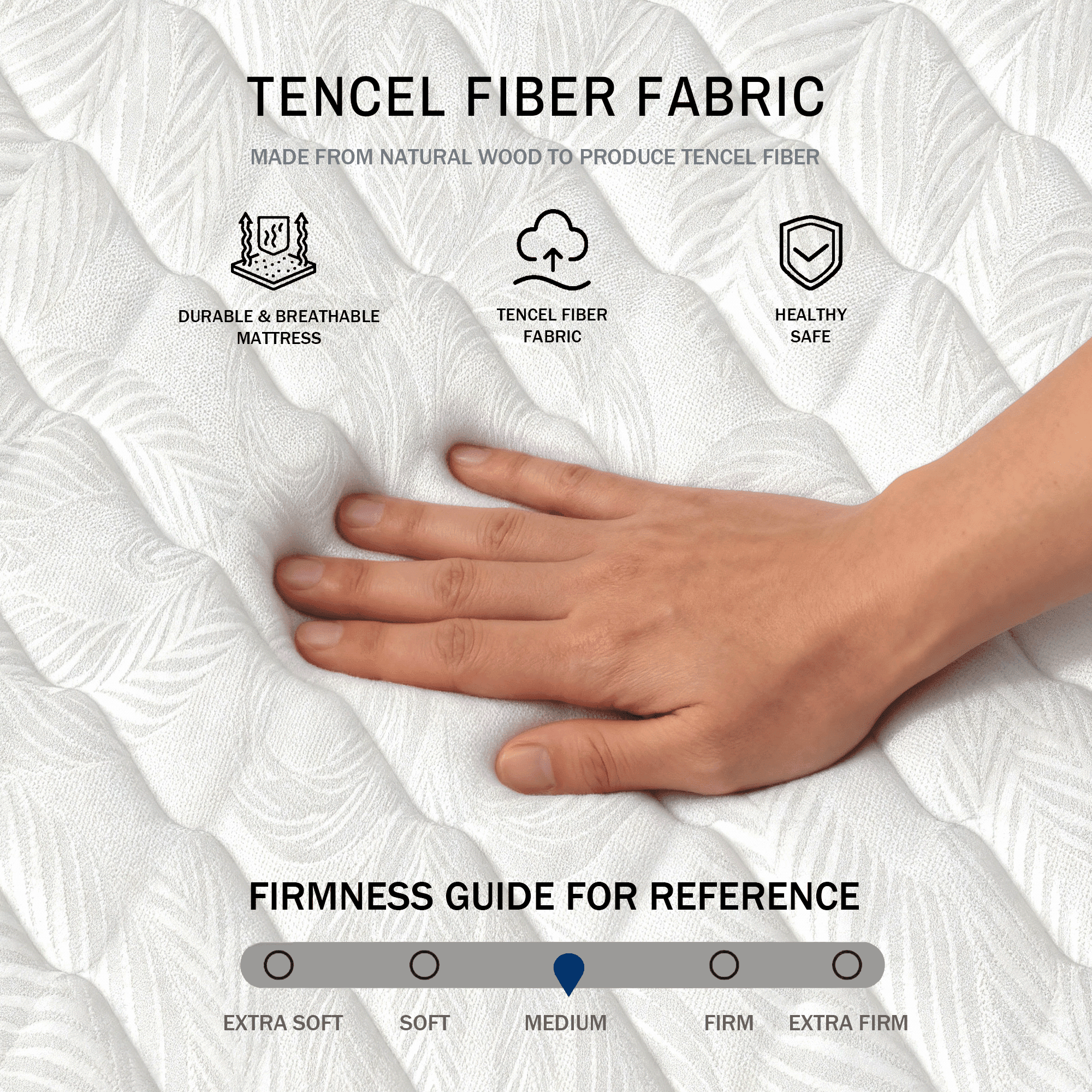 12 Inch Full Size Euro Top Hybrid Mattress, Medium Firm, Bed in a Box, Individual Pocket Springs, Back & Lumbar Support, Motion Isolation, Pressure Relief, Comfortable Sleep
