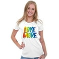 thumbnail image 5 of Love More LGBT Gay Pride Rainbow Women's T Shirt Ladies Tee Brisco Brands X, 5 of 5