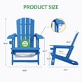 thumbnail image 3 of Chiccushion Adirondack Chair with Cup Holder, HDPE All-Weather Patio Chairs for Poolside, Backyard, Deck, Fire Pit, Klein Blue, 3 of 9