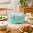 thumbnail image 5 of Salad Lunch Container To Go,1pcs Double Layered Salad Bowl for lunch,Leakproof Plastic Lunch Container,Salad Dressings Container for Salad Toppings,Snacks,Fruit,6x6x3.38 inch, 5 of 6