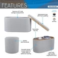 thumbnail image 4 of Techni Home Storage Ottoman with Reversible Tray Top, Natural, 4 of 10