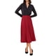 thumbnail image 2 of Falda Midi Casual de Satén de Cintura Alta A-Line para Mujeres INSPIRE CHIC Talla XS Roja, 2 of 6