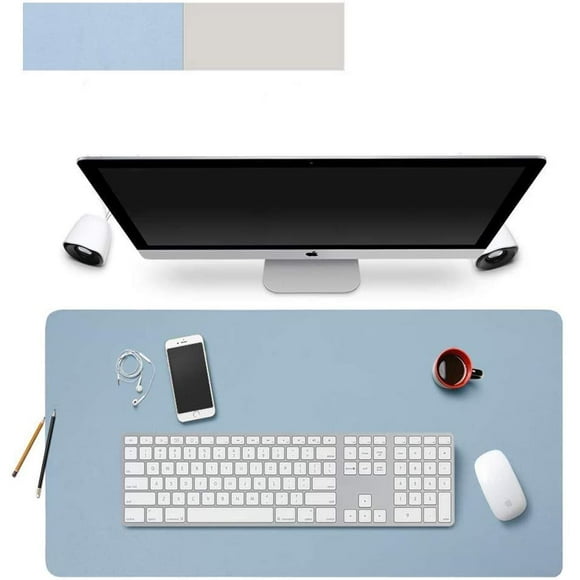Lurowo Multifunctional Leather Computer Mouse Pad Office Writing Desk Mat Extended Gaming Mouse Pad, Non-Slip