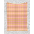 thumbnail image 1 of Geometric Rhombus Tapestry, Bicolour Argyle Illustration with Crossing Dashed Lines, Wall Hanging for Bedroom Living Room Dorm Decor, 40W X 60L Inches, Pale Fuchsia and Mustard, by Ambesonne, 1 of 2