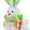 B-green, variant on 7.87" Quirky Easter Chick Figurine with Pink Sequin Bunny Ears, Whimsical Long Leg Standing Bird Statue with Daisy & Bow Tie, Spring Tabletop Centerpiece & Holiday Decor (2PCS)