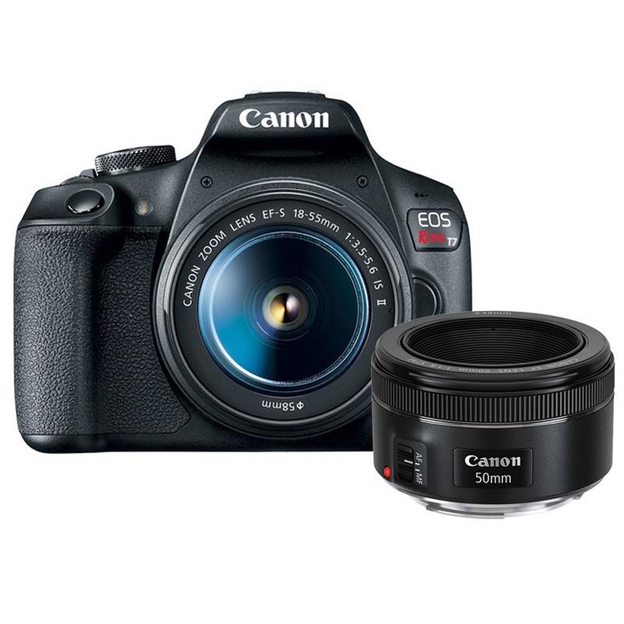 Canon EOS Rebel T7 24.1MP DSLR Camera + 18-55mm IS II + EF 50mm STM Lens - image 1 of 4