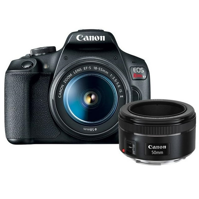 Canon EOS Rebel T7 24.1MP DSLR Camera + 18-55mm IS II + EF 50mm STM Lens
