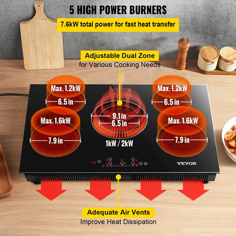 Reviews for VEVOR Built-in Induction Electric Stove Top 5 Burners