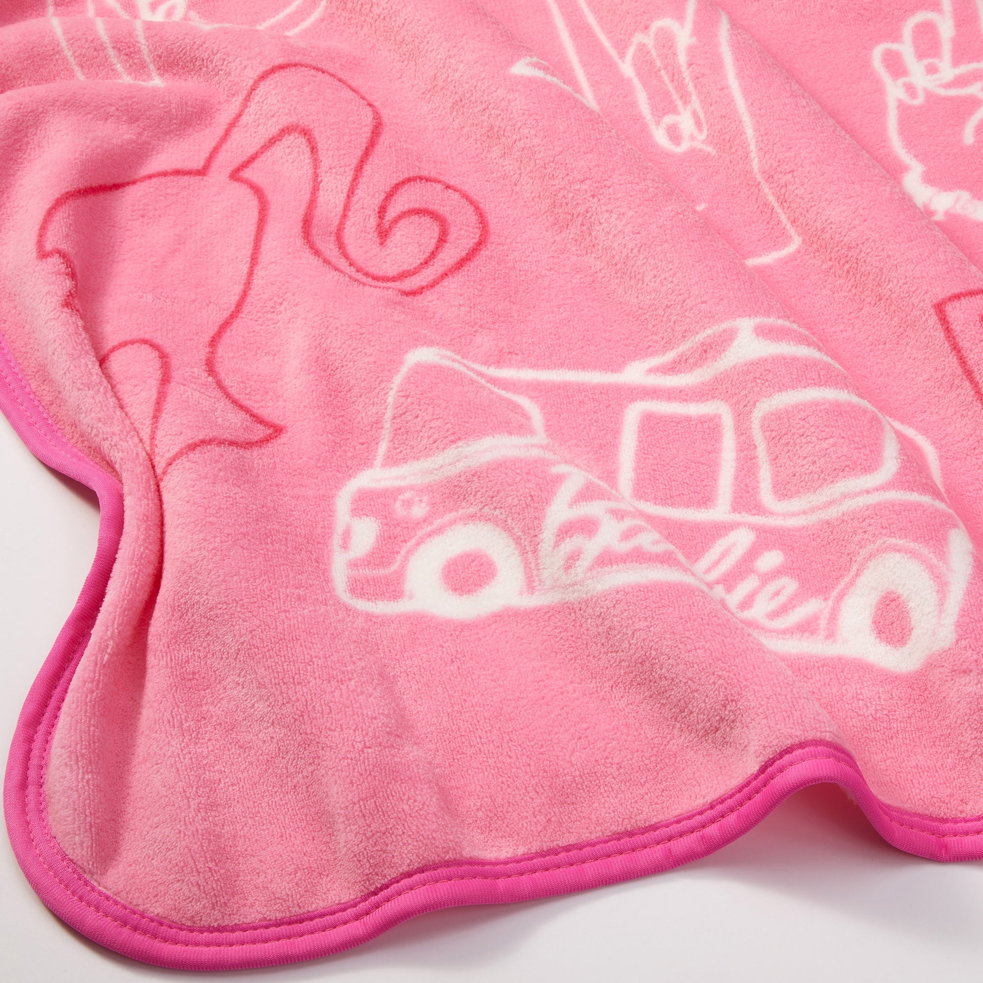 Barbie Kids Fleece Throw Blanket 46 X60 Pink Mattel Pink