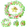 thumbnail image 1 of Hawaiian Leis Diadema Pulseras Flor Clips para el Cabello Luau Tropical Mujeres Collar Tocado Bandas para el Cabello Pulseras Verano Playa Piscina Cosplay Vestir Fiesta de Cumpleaños Decoraciones Sumi, 1 of 5