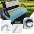 thumbnail image 5 of Golf Cart Seat Covers for 2 Seater, Aqua Teal Orange Soft Microfiber Cart Seat Towel Blanket, Modern Oil Painting Abstract Absorbent Breathable Non Slip Bench Seats Protector for Golf Course 51"x31", 5 of 9