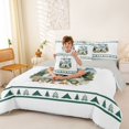thumbnail image 4 of Catabedysis Watercolor Camping 7-Piece Twin Bedding,Camper Mountain Print Bedding Comforter Set For Boys,Multicolor,Light Gray Reversible, 4 of 7