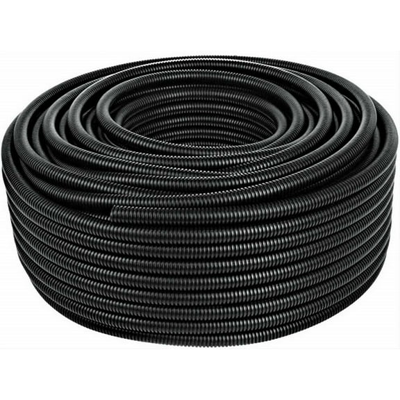 American Terminal 100 Ft 5/8" Split Wire Loom Conduit Polyethylene Tubing Black Color Sleeve Tube