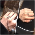 thumbnail image 4 of Miangastore Punk Style Alloy Cross Shape Chain Ring 1Set 3.9x0.7In, 4 of 9