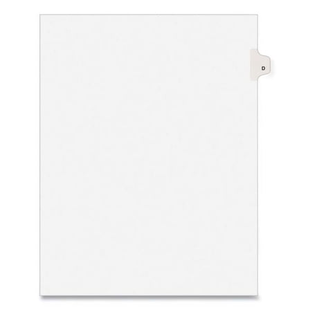 Avery Preprinted Legal Exhibit Side Tab Index Dividers, Avery Style, 26-Tab, D, 11 x 8.5, White, 25/Pack, (1404)